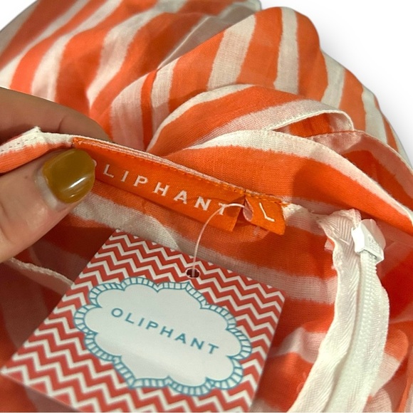 NWT Oliphant Sleeveless Nassau Coral T.F. Dress Size large 100% Cotton midi - Picture 12 of 12